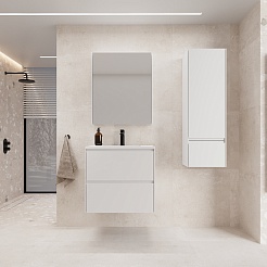 Style Line Тумба с раковиной Лима 60 Plus подвесная эмаль белая матовая – фотография-10